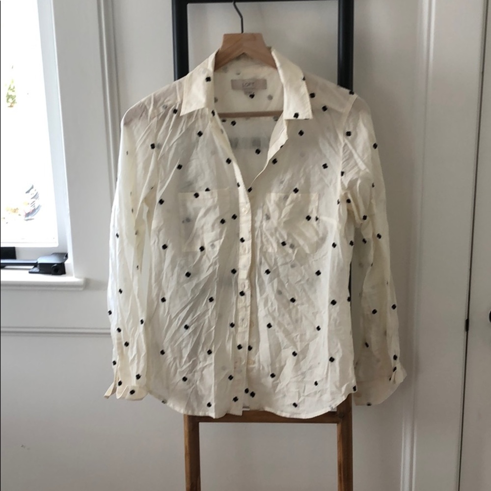 Black and Cream button down